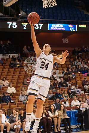 NCAA Womens Basketball: Notre Dame at Kansas